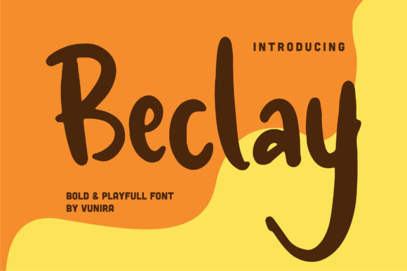 Beclay: A Cool and Paint Brushed Display Font