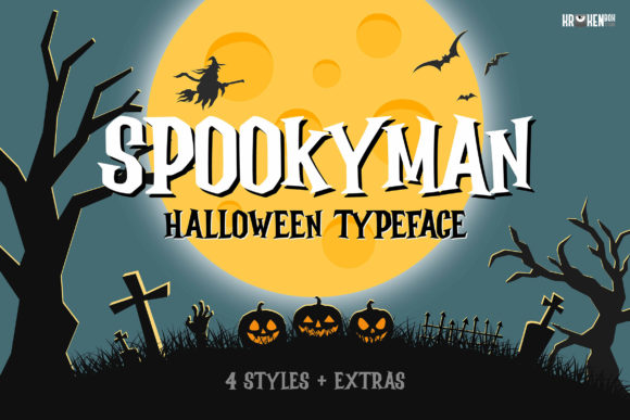 Spookyman Halloween Typeface for Branding Magic
