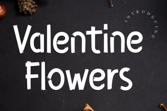 Valentine Flowers Font for Editorial Design